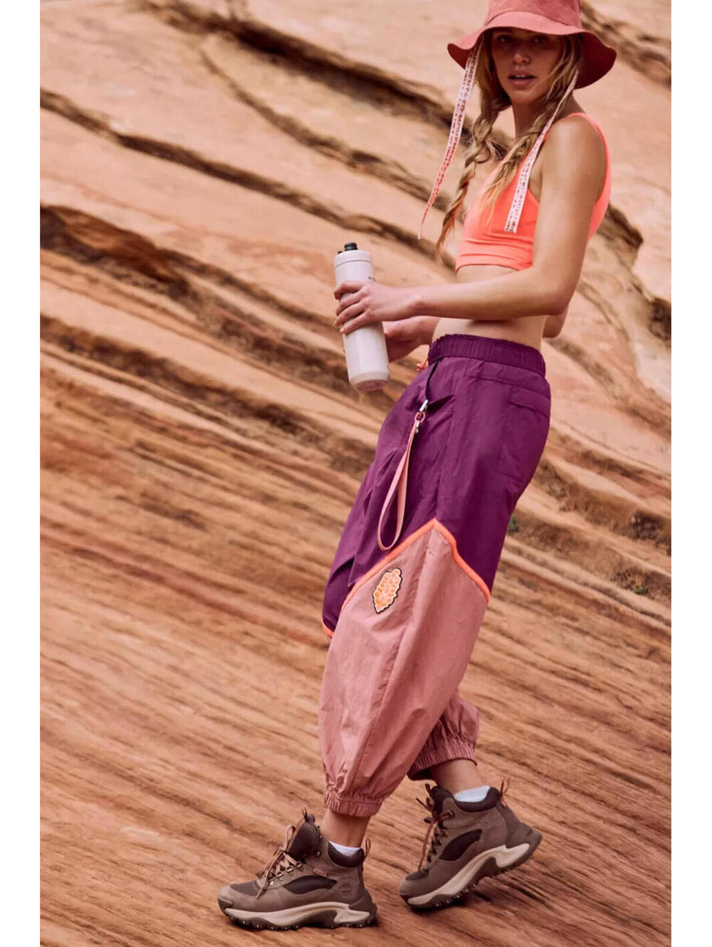$98 FREE PEOPLE FP MOVEMENT WOMEN'S FREE THROW PANTS  MAUVE PINK SIZE XS